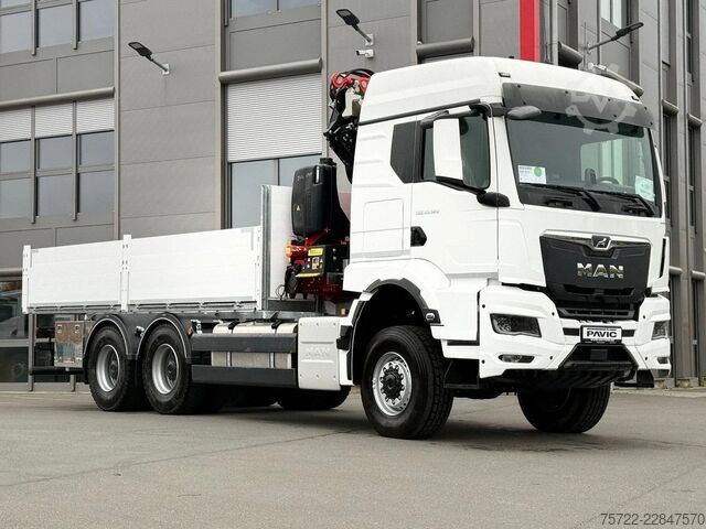 Piattaforma di carico MAN TGS 33.520 6x6 BL Pritsche Kran Fassi F235A.2.24