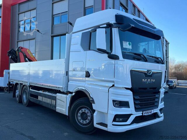 Laadplatform MAN TGX 26.480 6x2-4 LL Baustoff-Pritsche FASSI / P...