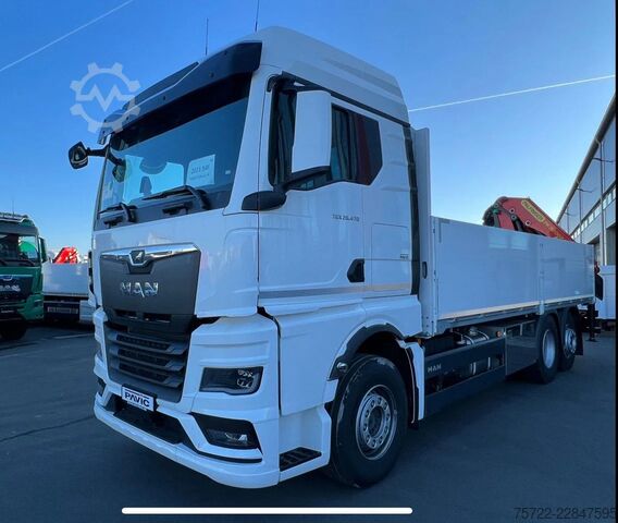 Laadplatform MAN TGX 26.480 6x2-4 LL Baustoff-Pritsche FASSI / P...