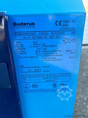 Heating boiler Buderus G215-58kw.  Gas Weishaupt Heizkessel Buderus G215-58kw.  Gas Weishaupt Heizkessel Buderus G215-58kw.  Gas Weishaupt