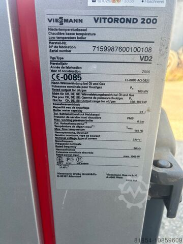 Verwarmingssysteem Viessmann Vitorond 200-160kw Viessmann Vitorond 200