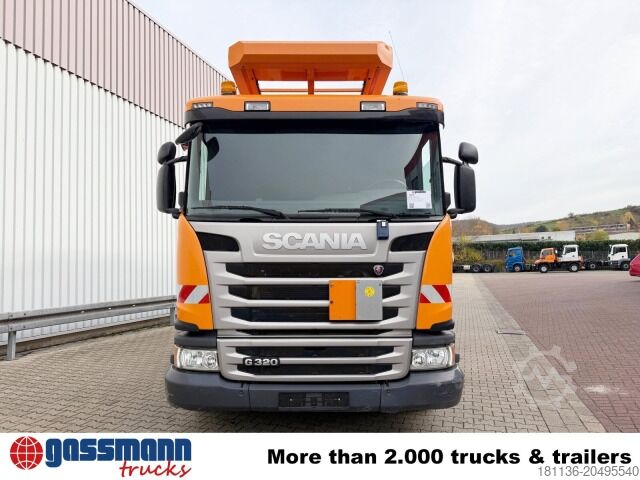 Barredora de calzadas Scania G 320 4x2, Müller Vacumaster ca. 5,5m³, Funk