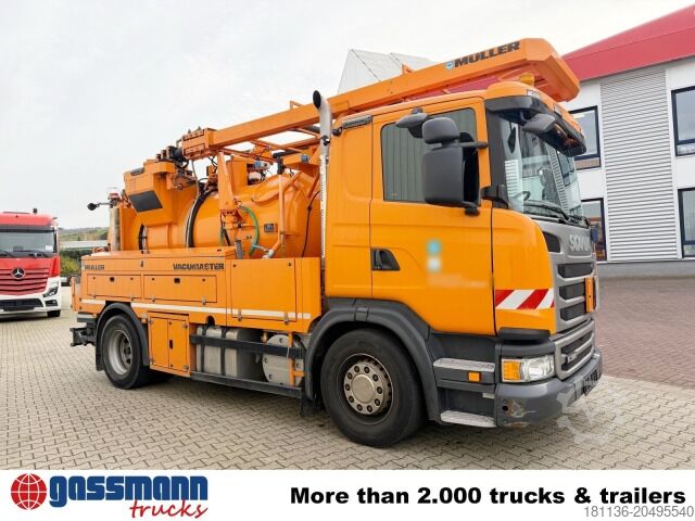 Barredora de calzadas Scania G 320 4x2, Müller Vacumaster ca. 5,5m³, Funk