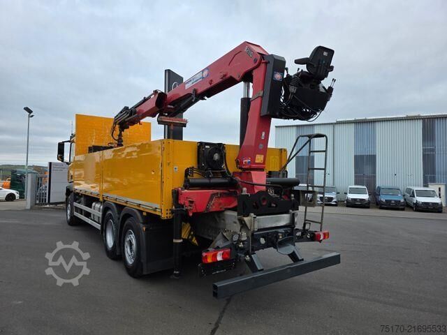 Plattform trailer Mercedes-Benz Arocs 2545 L 6x2 HMF 2110L Zange Retarder