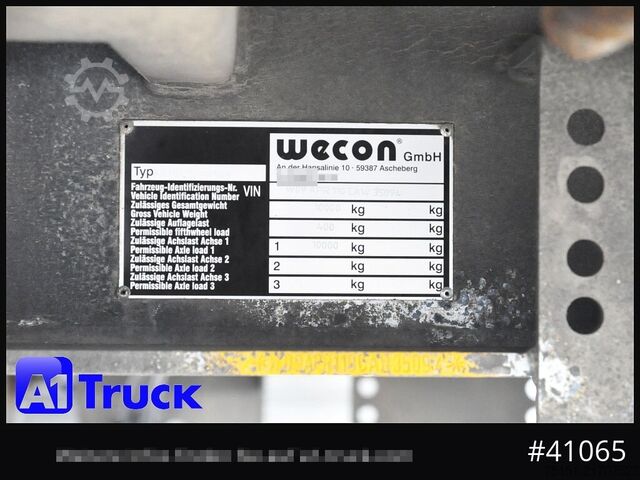 Speciális rendeltetésű teherautó WECON AZ 100LZ, Jumbo, durchladbar, verzinkt, oben gekuppelt