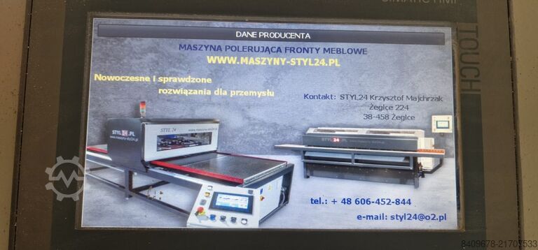 Machine voor het polijsten van gelakte fronten STYL24 Maszyna polerująca fronty meblowe