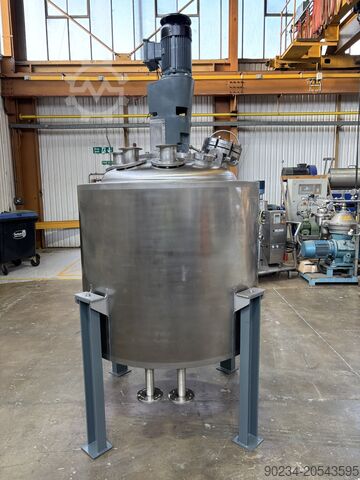 912 Litre, 6 Bar Internal, 6 Bar/FV Jacket, 316L Stainless Steel Reactor Zetterstrom 912 Litre