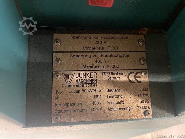 Eksantrik mili taşlama makinesi Junker Jucam 5002/20 S