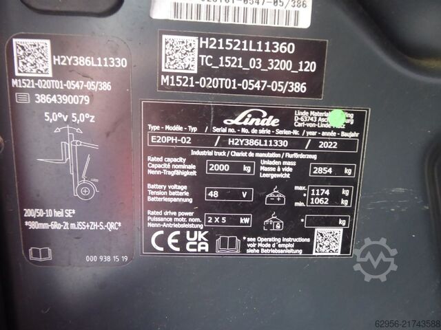 Elektro 4 Rad-Stapler Linde E20PH-02