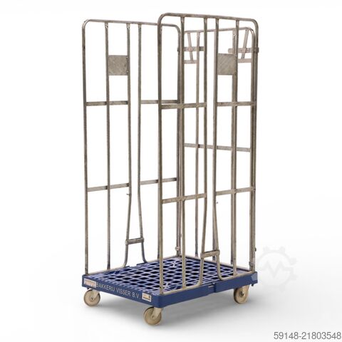 Roll container usati a 3 lati con pareti a pinza, L: 800, P: 680, H: 1680 mm. 695 litri. Kruizinga 98-618GB