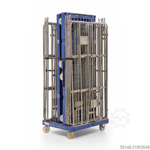 Roll container usati a 3 lati con pareti a pinza, L: 800, P: 680, H: 1680 mm. 695 litri. Kruizinga 98-618GB