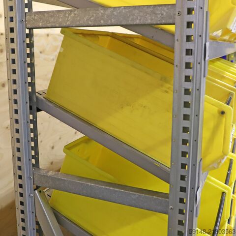 Gebruikte Stellingen met bakken combinatieset aanbouwsectie  - B:1370 x D:560 x H:1640mm - Kruizinga 98-628GB-AB