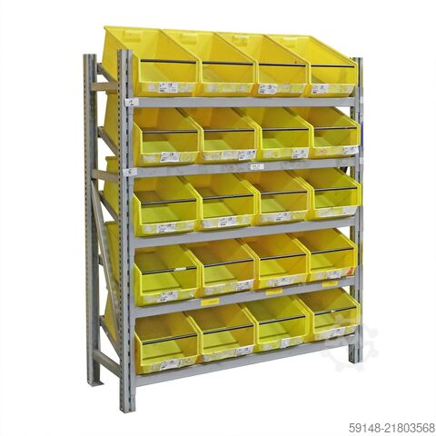 Gebruikte Stellingen met bakken combinatieset beginsectie  - B:1400 x D:560 x H:1640mm - Kruizinga 98-628GB-S1