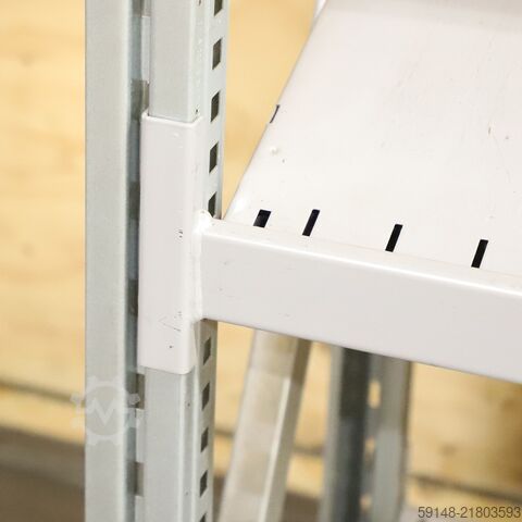 Használt bővíthető polcos állványok, szél.: 1370 mm, mély.: 560 mm, mag.: 1640 mm. Kruizinga 98-631GB-AB