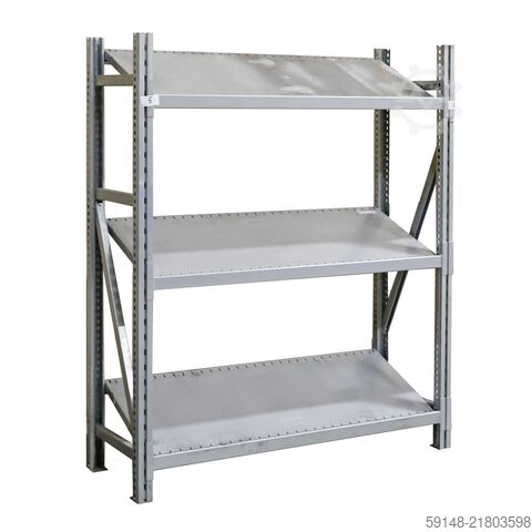 Használt polcrendszer alapkeret, szélesség: 1400 mm, mélység: 560 mm, magasság: 1640 mm. Kruizinga 98-631GB-S1