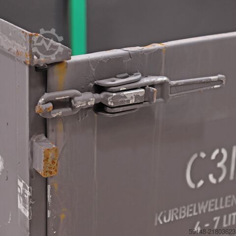 Begagnade stapelbara stållådor, stabil konstruktion, 1 lucka på ena långsidan, L: 1230 mm, B: 850 mm Kruizinga 98-644GB