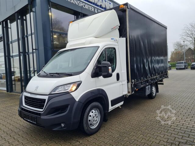 Camion bâché Peugeot Boxer 35 Pritsche 2x Schiebe Plane LBW L4 KLIMA
