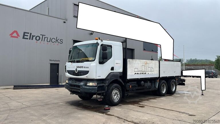 Plattform trailer Renault Kerax 450 DXI (NO CRANE / SANS GRUE / 6X4 / LAM...