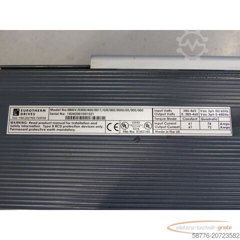 Component Eurotherm 584SV / GR SN:18242001001021