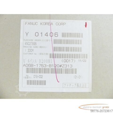 Komponente Fanuc A06B-1753-B120 # Z313 Spindel SN ! -