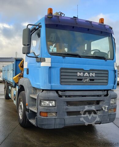Kipper en kraan MAN TGA 360PK