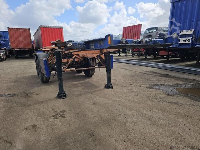 Μεταφορά εμπορευματοκιβωτίων koehler Elmshorn 20 ft container chassis steel suspension bpw drum