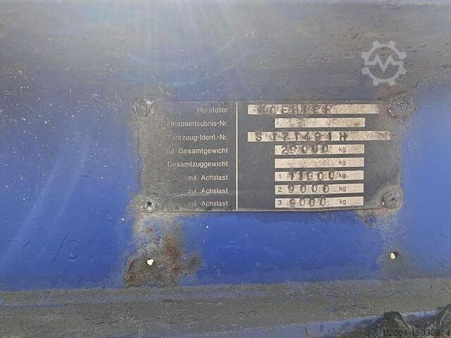 Μεταφορά εμπορευματοκιβωτίων koehler Elmshorn 20 ft container chassis steel suspension bpw drum