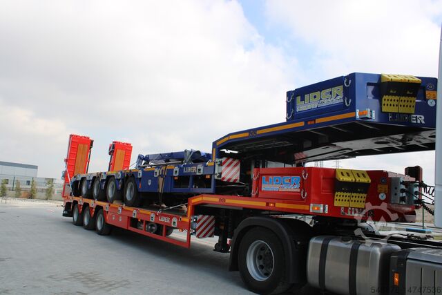 Semirreboque rebaixado para transporte de máquinas de construção Lider Lowbed 3 Axles S
