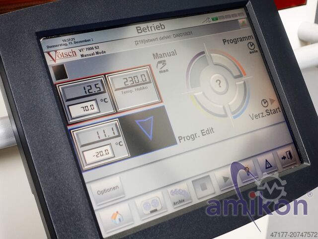 -50°C tot +220°C, -80 tot +70°C, 60 liter Vötsch VT³ 7006 S2 Temperaturschockschrank