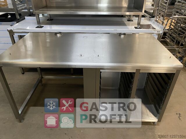 Werktafel 175x88x92cm mit Befestigung für Rational