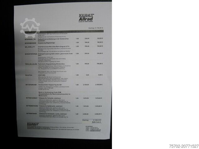 High top van Mercedes-Benz 419 Sprinter Tourer IGLHAUT ALLRAD 9-Sitzer