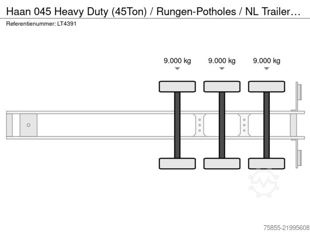 Platte bak Haan 045 Heavy Duty (45Ton) / Rungen-Potholes / NL T...