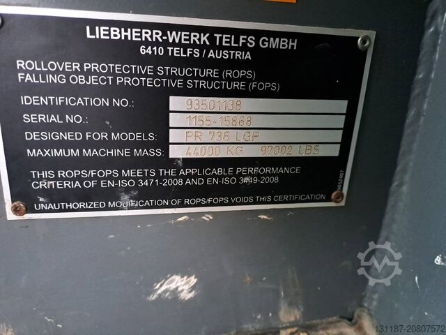 Μηχανή ισοπέδωσης Liebherr PR 736 LGP