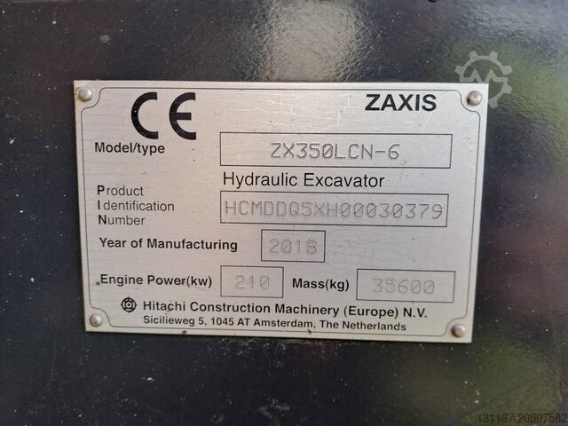 ερπυστριοφόρος εκσκαφέας Hitachi ZX 350 LC N-6