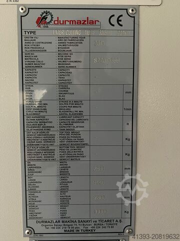 Wycinarka laserowa Durma Durmazlar HD-F 3015