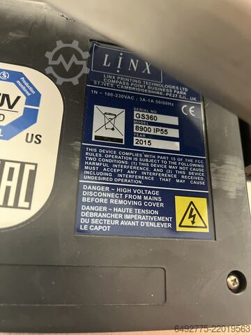 Impresora de inyección de tinta, inyección de tinta continua Linx Printing Technologies Limited 8900