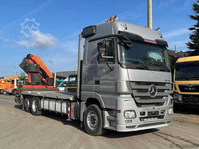 Flatbed truck MERCEDES-BENZ Actros 2541 Pritsche Heckkran Palfinger PK 34002