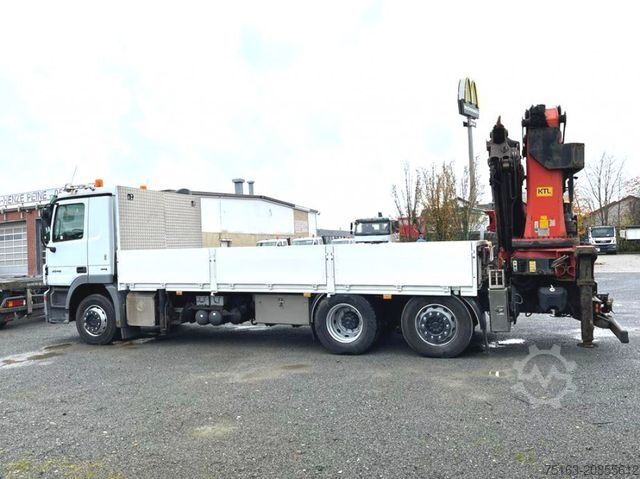 Flatbed truck MERCEDES-BENZ Actros 2546 L 6x2 Pritsche Heckkran Palfinger P