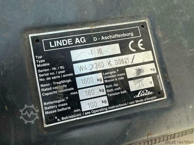 VS-22011 Elektro-Hubwagen Linde T16 1600kg LINDE T16