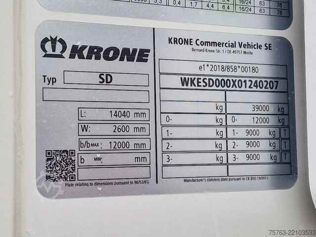 Kühl-/Tiefkühltransport Krone Frigo Thermoking SLXi Spectrum Bi-Temp - NEW