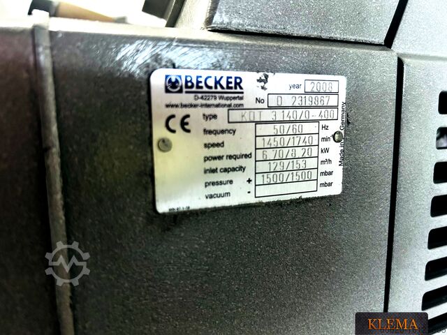 Schottencompressor, verdringerpomp Becker KDT 3.140/0-400