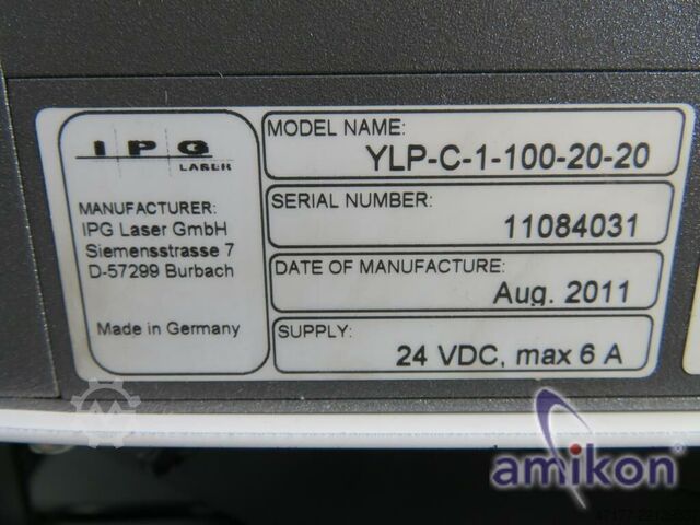 Laser à fibre ytterbium IPG YLP-C-1-100-20-20