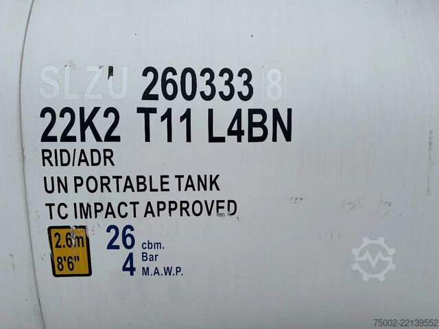 Tankcontainer CIMC FOOD 20FT ISO / 25.940L-1-COMP. / L4BN / UN Por...