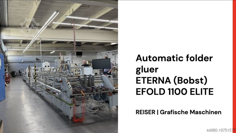 Vouwkarton lijmmachine ETERNA (Bobst) EFOLD 1100 ELITE