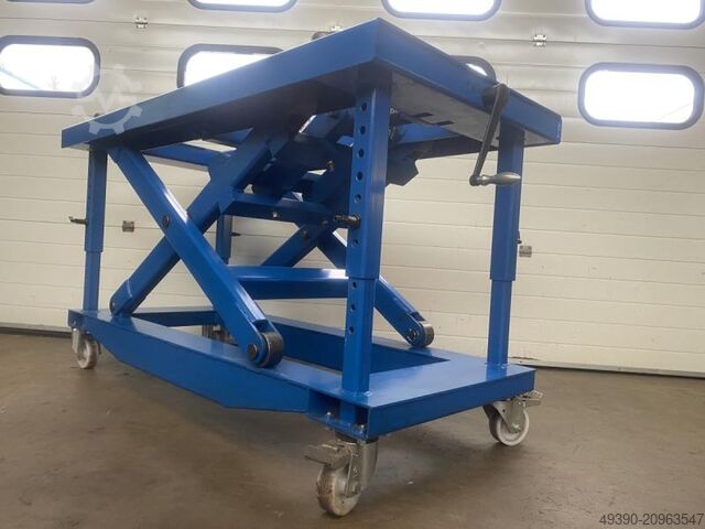 Mechanikus ollós emelőasztal, ideális alépítmény 3D hegesztőasztalhoz, akár 2000 kg-ig, ideális alép  