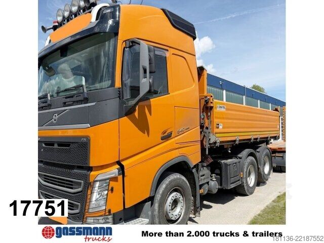 Camião basculante Volvo FH 540 6x4, Alu-Bordwände, liftbare