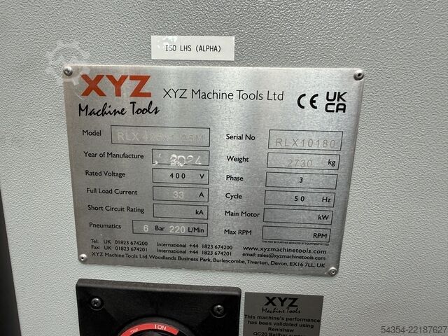 Részleges ágyas esztergapad XYZ Proturn RLX425