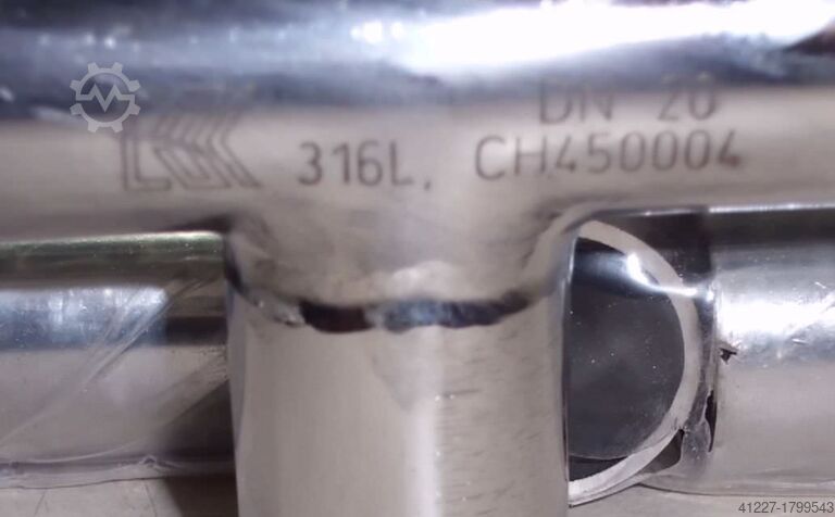 Edelstahl-T-Stück Edelstahl DN40 / DN20