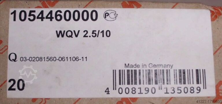 σφιγκτήρες Weidmüller verschiedene Typen