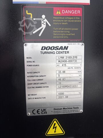CNC draaibank Doosan Lynx 2100 LSYB